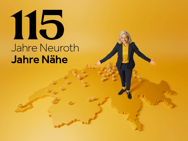 Neuroth gibt es an über 65 Standorten in der Schweiz